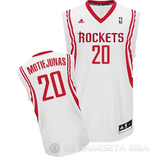 Camiseta Motiejunas #20 Houston Rockets Blanco - Haga un click en la imagen para cerrar